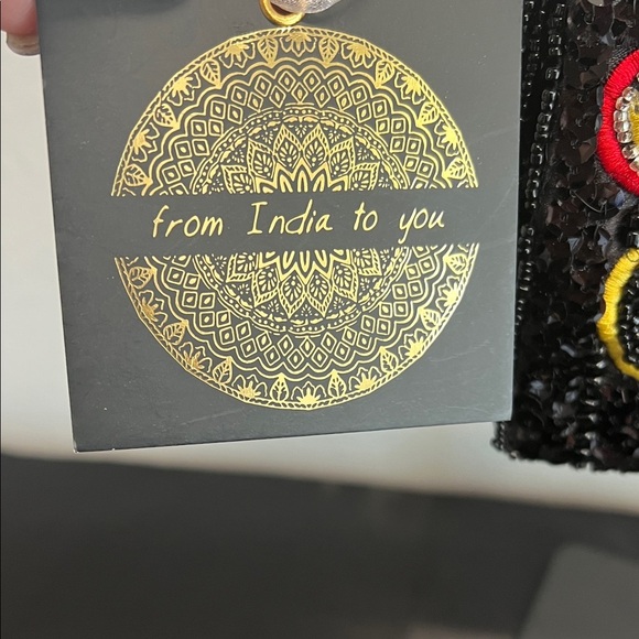 From India To You | Sequin & Beaded “To Fabulous Las Vegas” Shoulder Bag ✨🖤 - Picture 3 of 14